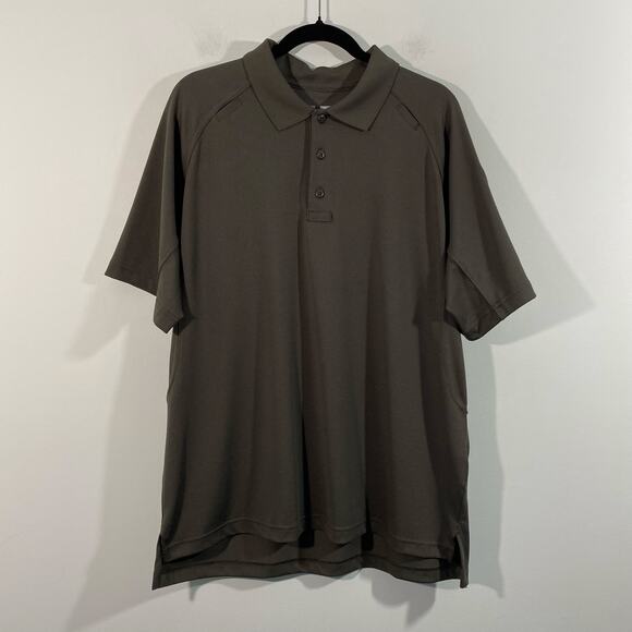 5.11 Tactical Men Army Green Helios Short Sleeve Polo Shirt Size L - Picture 1 of 8